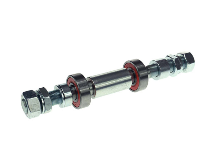 Axle Puch Maxi S / N ball bearing front wheel 12mm complete